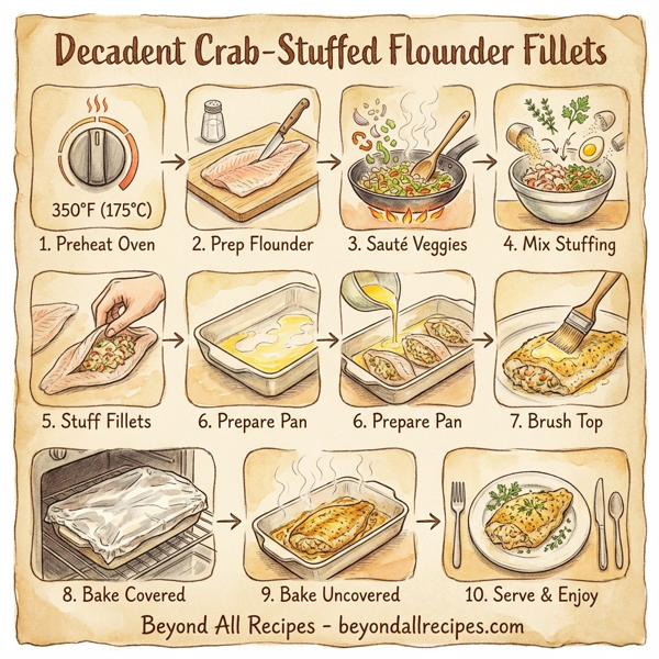 Decadent Crab-Stuffed Flounder Fillets instructions