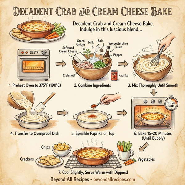 Decadent Crab and Cream Cheese Bake instructions