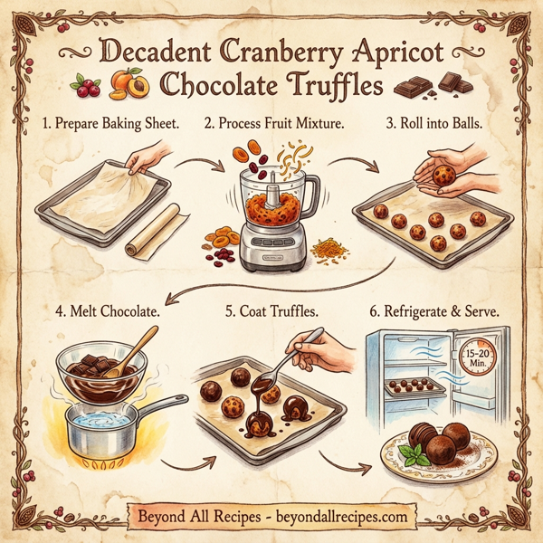 Decadent Cranberry Apricot Chocolate Truffles instructions