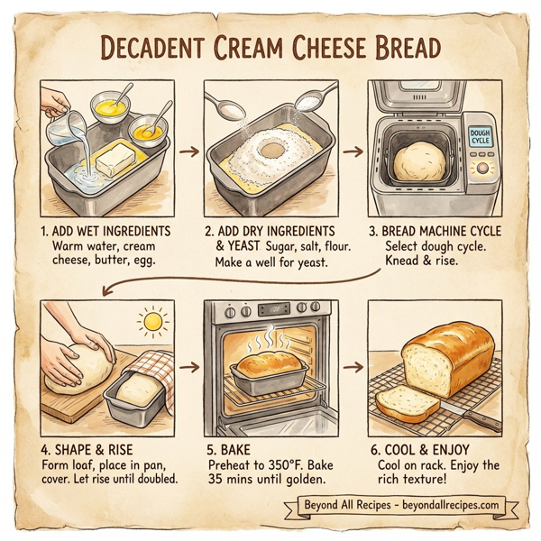 Decadent Cream Cheese Bread instructions