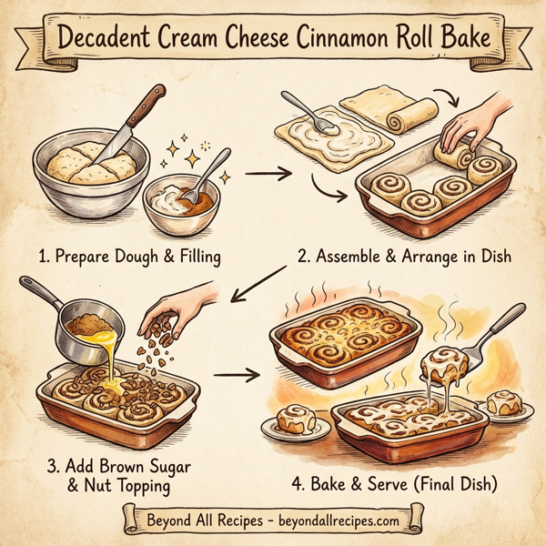 Decadent Cream Cheese Cinnamon Roll Bake instructions