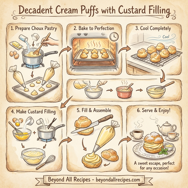 Decadent Cream Puffs with Custard Filling instructions