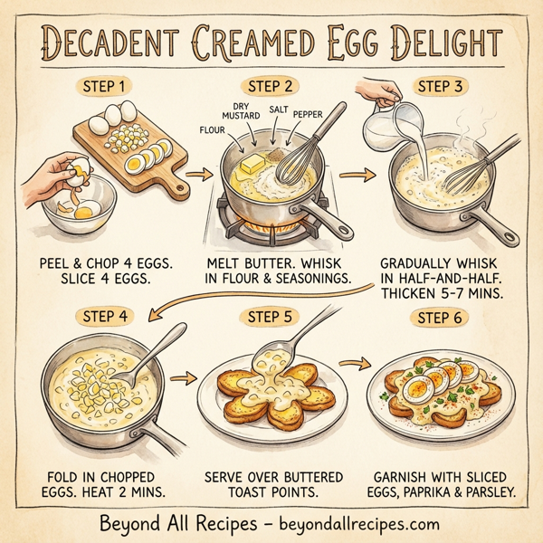 Decadent Creamed Egg Delight instructions