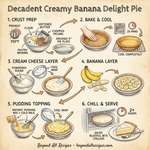 Decadent Creamy Banana Delight Pie instructions