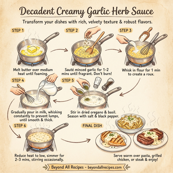 Decadent Creamy Garlic Herb Sauce instructions