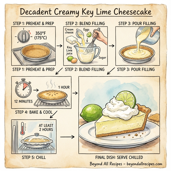Decadent Creamy Key Lime Cheesecake instructions