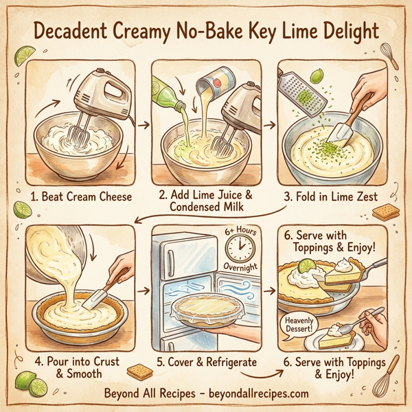 Decadent Creamy No-Bake Key Lime Delight instructions