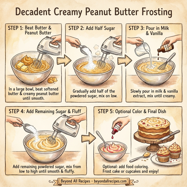 Decadent Creamy Peanut Butter Frosting instructions