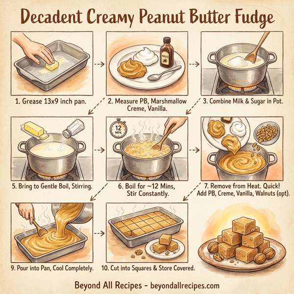 Decadent Creamy Peanut Butter Fudge instructions