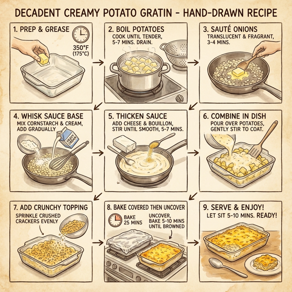 Decadent Creamy Potato Gratin instructions