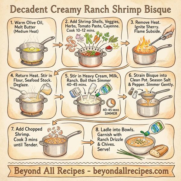 Decadent Creamy Ranch Shrimp Bisque instructions