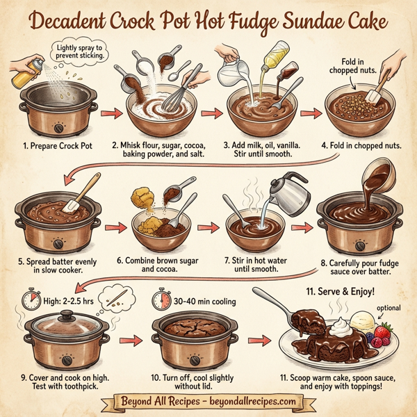 Decadent Crock Pot Hot Fudge Sundae Cake instructions