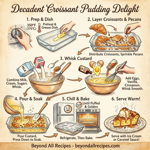 Decadent Croissant Pudding Delight instructions