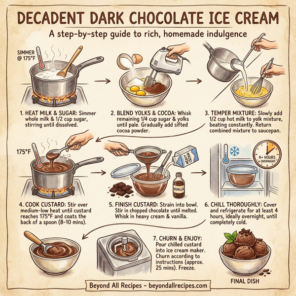 Decadent Dark Chocolate Ice Cream instructions