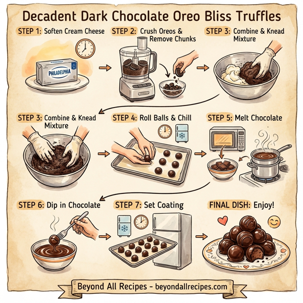 Decadent Dark Chocolate Oreo Bliss Truffles instructions