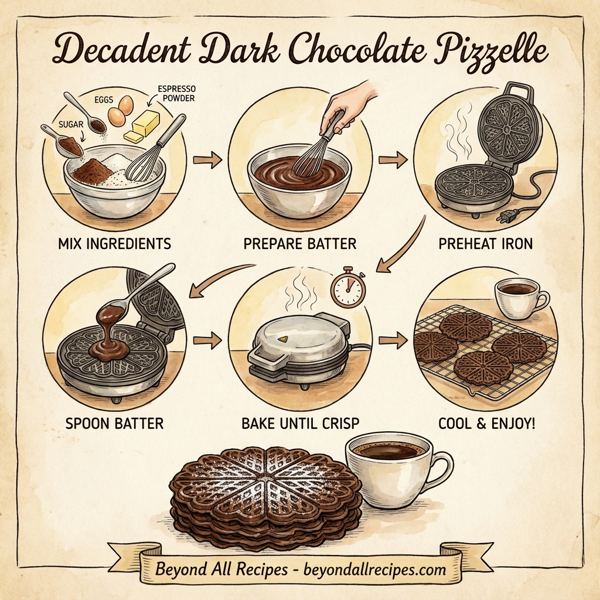 Decadent Dark Chocolate Pizzelle instructions