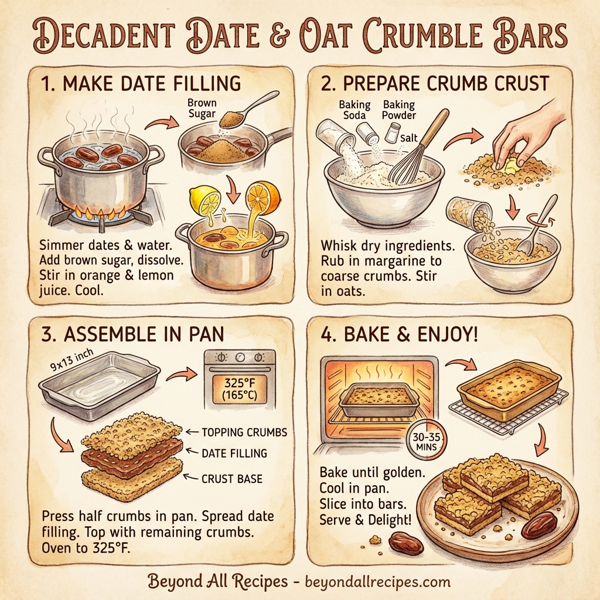 Decadent Date and Oat Crumble Bars instructions