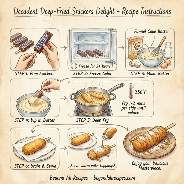 Decadent Deep-Fried Snickers Delight instructions