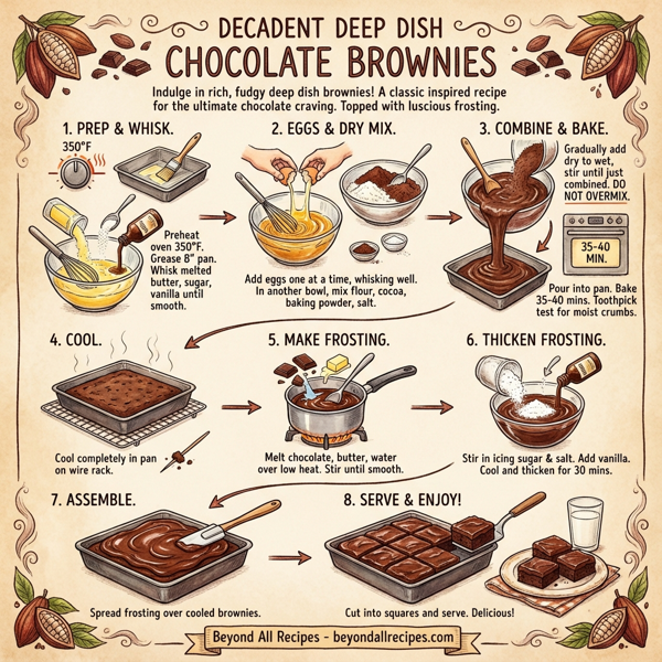 Decadent Deep Dish Chocolate Brownies instructions