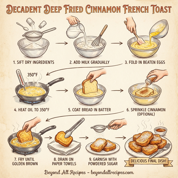Decadent Deep Fried Cinnamon French Toast instructions
