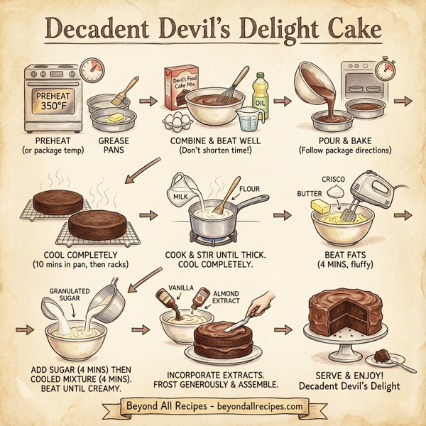 Decadent Devil's Delight Cake instructions
