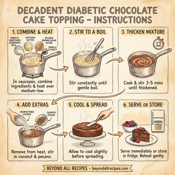Decadent Diabetic Chocolate Cake Topping instructions
