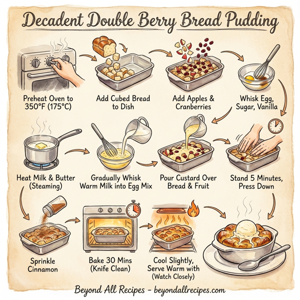Decadent Double Berry Bread Pudding instructions
