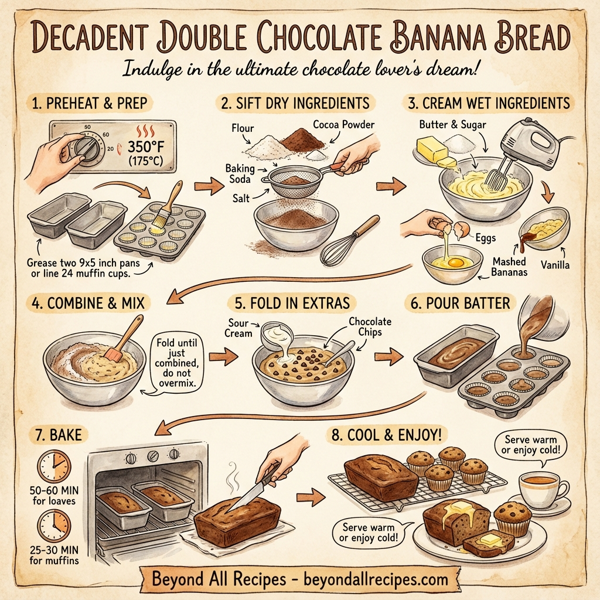 Decadent Double Chocolate Banana Bread instructions