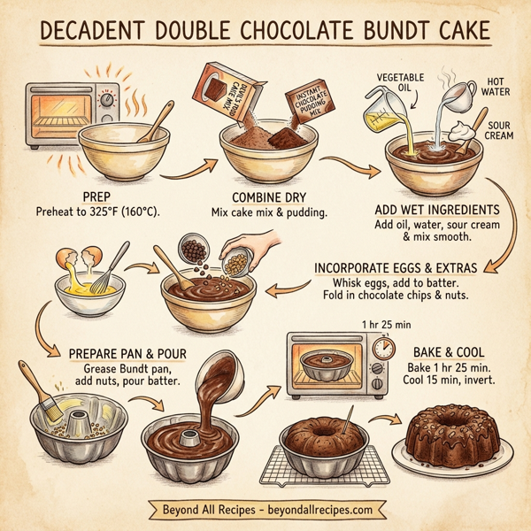 Decadent Double Chocolate Bundt Cake instructions
