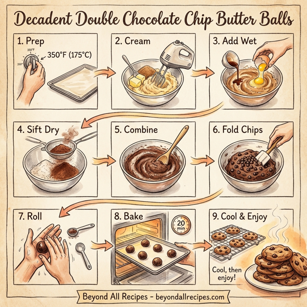 Decadent Double Chocolate Chip Butter Balls instructions