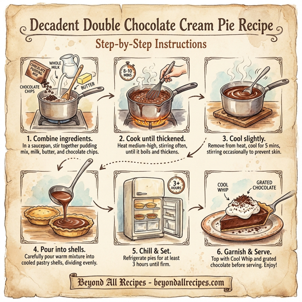 Decadent Double Chocolate Cream Pie instructions
