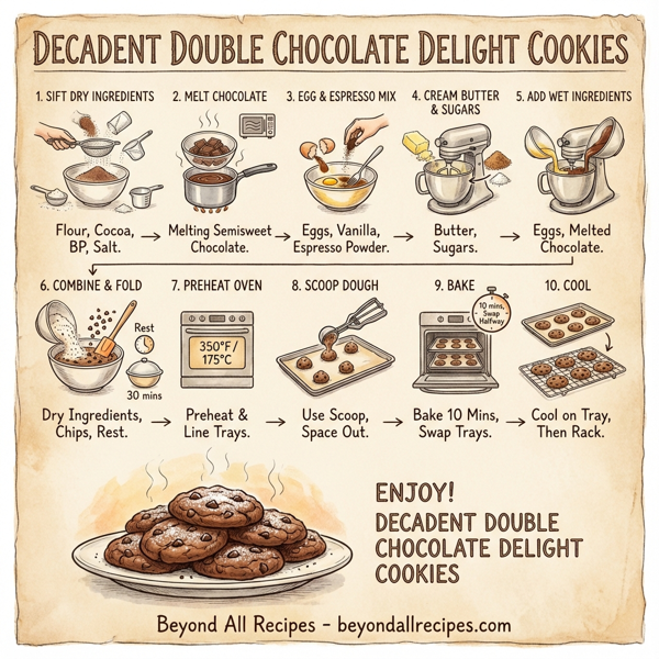 Decadent Double Chocolate Delight Cookies instructions