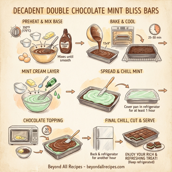 Decadent Double Chocolate Mint Bliss Bars instructions