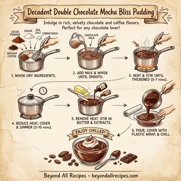 Decadent Double Chocolate Mocha Bliss Pudding instructions