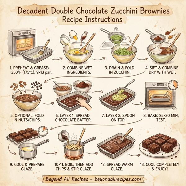 Decadent Double Chocolate Zucchini Brownies instructions