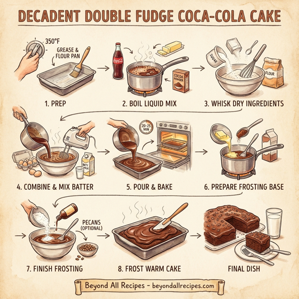 Decadent Double Fudge Coca-Cola Cake instructions