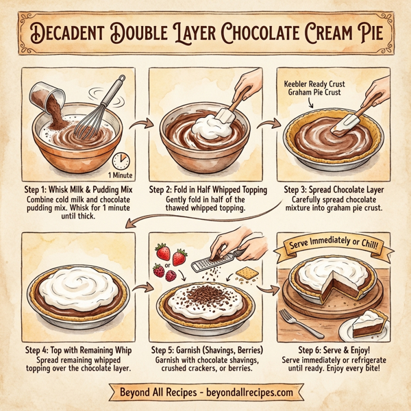 Decadent Double Layer Chocolate Cream Pie instructions