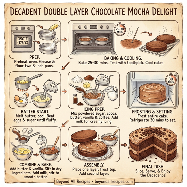 Decadent Double Layer Chocolate Mocha Delight instructions