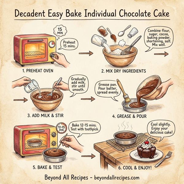 Decadent Easy Bake Individual Chocolate Cake instructions
