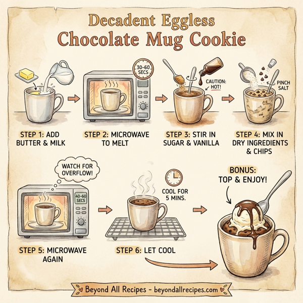 Decadent Eggless Chocolate Mug Cookie instructions