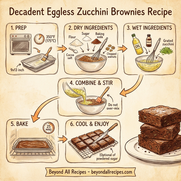 Decadent Eggless Zucchini Brownies instructions
