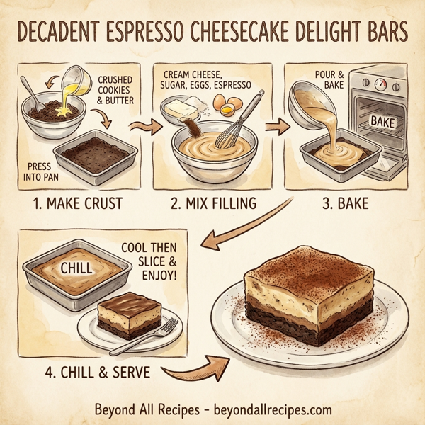 Decadent Espresso Cheesecake Delight Bars instructions