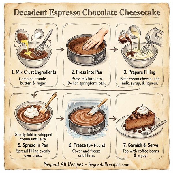 Decadent Espresso Chocolate Cheesecake instructions