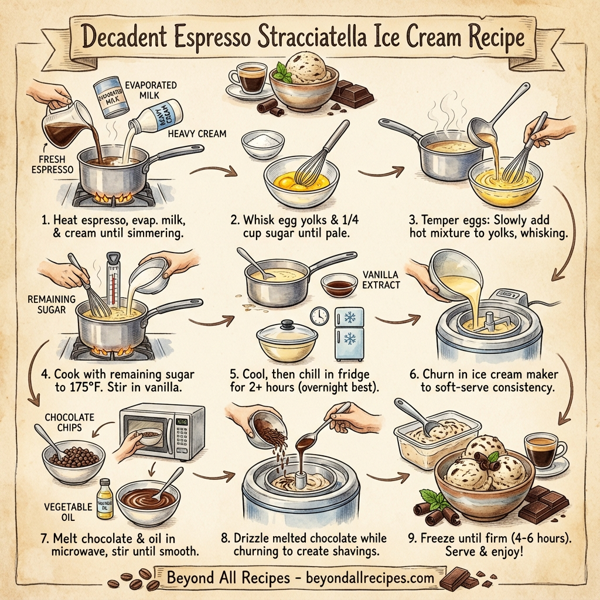 Decadent Espresso Stracciatella Ice Cream instructions