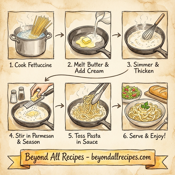 Decadent Fettuccine Alfredo Delight instructions