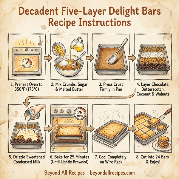 Decadent Five-Layer Delight Bars instructions