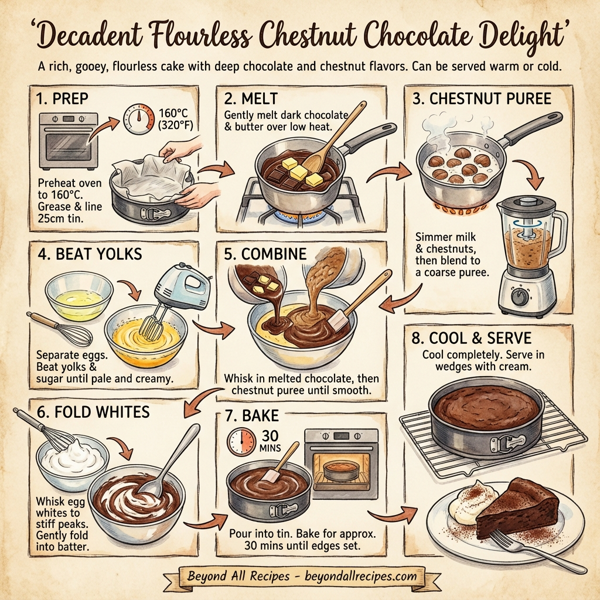 Decadent Flourless Chestnut Chocolate Delight instructions
