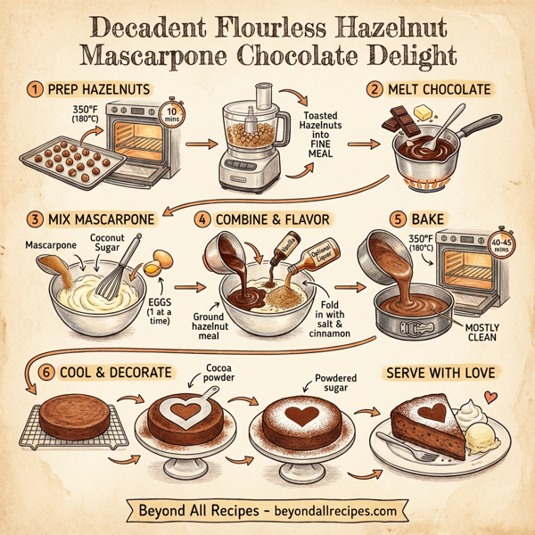 Decadent Flourless Hazelnut Mascarpone Chocolate Delight instructions