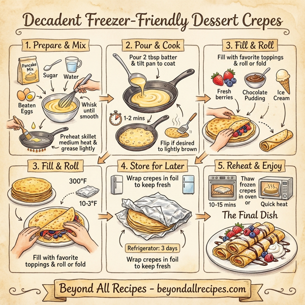 Decadent Freezer-Friendly Dessert Crepes instructions