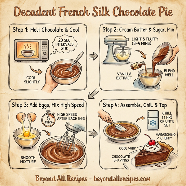 Decadent French Silk Chocolate Pie instructions